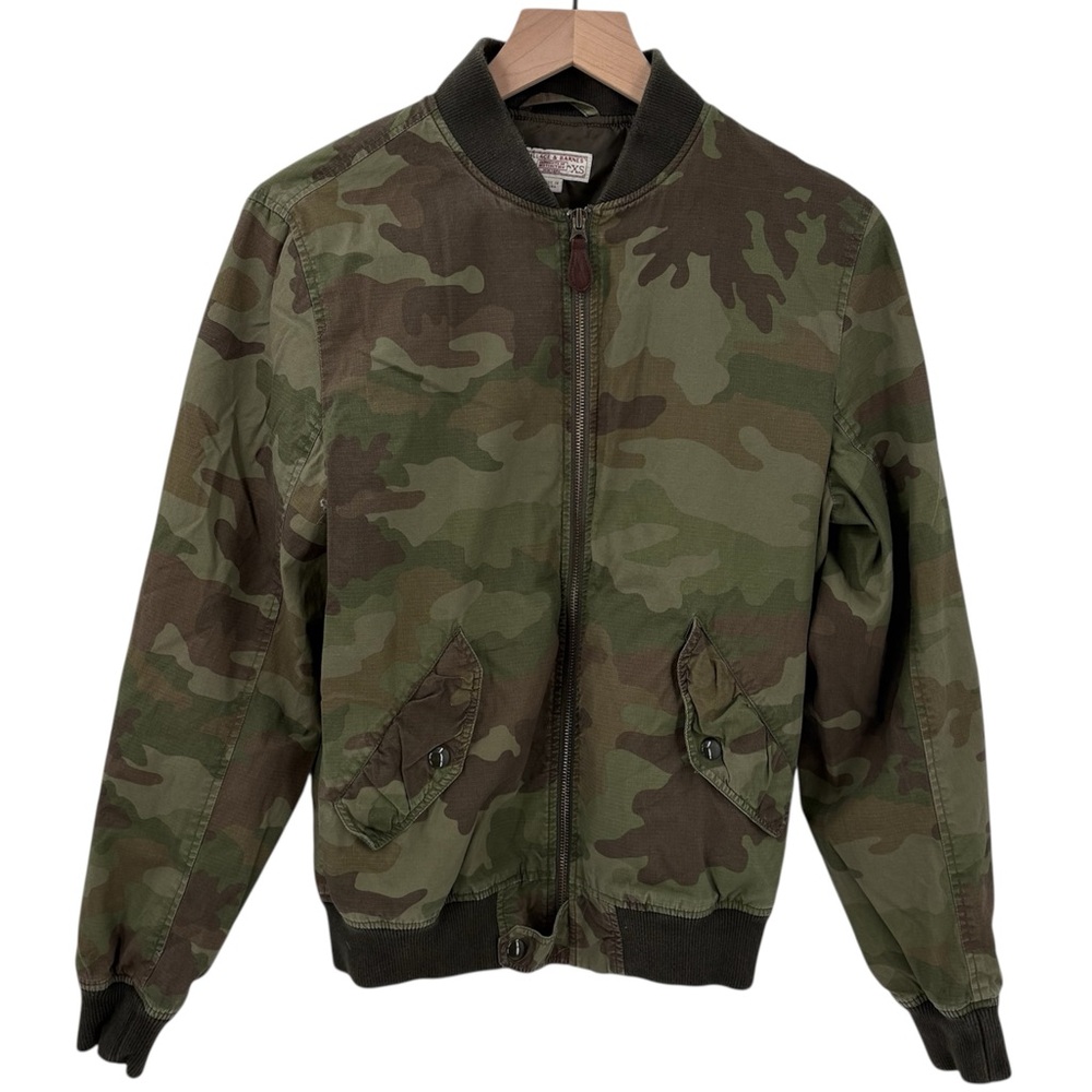 Wallace & Barnes J. Crew Camouflage Bomber Jacket Extra Small
